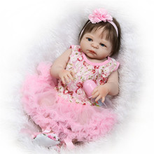 22 дюймов 55 см Полный Силиконовые Винил принцесса для малышей куклы lol оригинальный для девочек подарок на день рождения подарок ребенку играть дома игрушка кукла 2024 - купить недорого