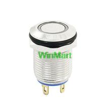 12mm de Diâmetro De Rosca De Metal Plana Botão Interruptor Mini Botão 3 V Luz Vermelha