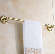 2016 Bathroom Accessories, Brass Material Luxury Gold Carving Flower Single Towel Bar&Towel Rack /Fashion Creative Design Style 2024 - buy cheap