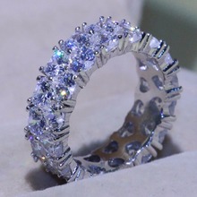 Женское кольцо из серебра 925 пробы, с фианитом, 5-10 размеров 2024 - купить недорого