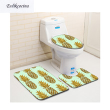 Juego De alfombras De baño para el baño, Set De 3 piezas De piñas doradas, antideslizantes, tapisadas, Salle De baño, Alfombra De baño 2024 - compra barato