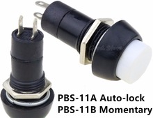 1 pçs branco 12mm PBS-11A PBS-11B interruptor de botão automático/momentâneo diy interruptor interruptores eletrônicos componentes acessórios 2024 - compre barato