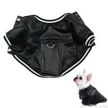 Abrigo de cuero para perros pequeños y medianos, abrigo de invierno para perros pequeños y medianos, chaqueta para mascotas, Pug, Bulldog francés 2024 - compra barato