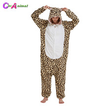 Adult's Leopard Bear Kigurumi Cartoon Animal Onesies Pajama Women's and Men's Halloween Carnival Masquerade Party Jumpsuit 2024 - buy cheap