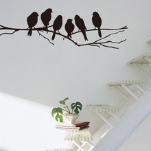 Calcomanías de pared decoración moderna del hogar 6 pájaros en rama vinilo sala de estar niños bebé guardería dormitorio decoración 8216. Decoración arte 2024 - compra barato