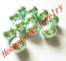 20mm 110 pçs/lote verde Menta cor chunky Acrílico Contas Pérola para Colar Chunky fazer Jóias #54 2024 - compre barato