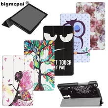 Magnetic Painted PU Leather Case For Huawei MediaPad T3 7 BG2-W09 Protective Smart Cover For Huawei MediaPad T3 7.0 tablet case 2024 - buy cheap