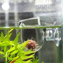 Рыбная кормушка с резервуаром для домашнего аквариума стеклянная чашка для кормления пищи для рассола, креветок, яиц, красных червей 2024 - купить недорого