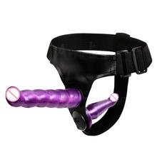 Double Dildo Strap On Harness Sex Toy Realistic G-spot Men Penis Ladies Lesbian Gay Couples Dong Strapon Dildos for Women 2024 - buy cheap