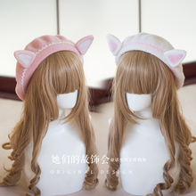 Princess sweet lolita beret Wool felt cat ear berets their original decoration will be original soft sister Japanese GSH182 2024 - buy cheap