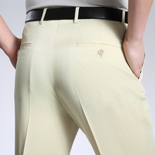 ICPANS Summer Suit Pants Men Office Business Mens Trousers Formal Linen Pants Straight Loose Wedding Dress Pants Big Size 42 44 2024 - buy cheap