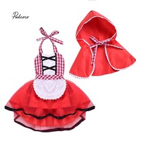 Conjunto de roupas para meninas pudcoco 2018, roupas para bebês recém-nascidos, chapeuzinho vermelho, tutu de tule + capa com manto, 2 peças, roupas de 0 a 24 meses 2024 - compre barato