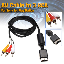 Высокое качество, Новое поступление, аудиовидео, av-кабель, провод к 3 RCA ТВ-проводу для Sony для Playstation PS1 PS2 для PS3, кабель для консоли 2024 - купить недорого