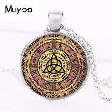 Женское колье-чокер Magic Wiccan Pentacle, массивное ожерелье с круглым кулоном, аксессуары для одежды, HZ1 2024 - купить недорого