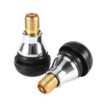 Set of 4 New Black Car Motorcycle Chrome Alloy Tubeless Rubber Wheel Tire Valve Stems Complete TR412ac Chrome Caps cozy 2024 - buy cheap