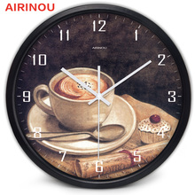 Airinou Tea Time Coffee Shop Wall Clock 2024 - buy cheap