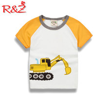 R & Z-ropa de verano para niños y niñas, camiseta de manga corta con diseño de coche de dibujos animados, Camiseta de cuello redondo, 2018 2024 - compra barato