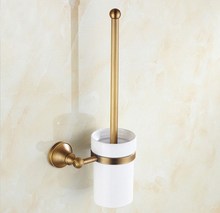Suporte de parede vintage retrô de bronze para banheiro, conjunto de suporte para escova de banheiro acessório para banheiro copo de cerâmica único mba149 2024 - compre barato