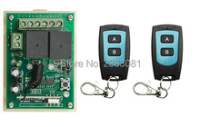 Sistema de controle remoto sem fio dc12v 2ch rf, telescópico, transmissor e 1 receptor universal, portão, receptor de rádio