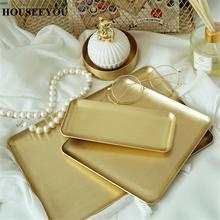 Luxury Brass Metal Cosmetics Jewelry Storage Tray Food Serving Trays Fruit Candy Snack Plate Dish Home Decoration Tableware 2024 - buy cheap