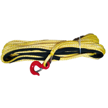 3/8" x 100' 10mm x 30m SYNTHETIC UHMWPE WINCH ROPE CABLE WITH HOOK & ROCK GUARD 2024 - buy cheap