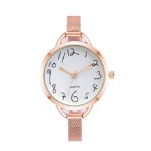 2017 Horloges New Fashion Women Number Watch Big Plate Casual Crystal Stainless Steel Pointer Quartz Wrist Watch Bracelet Gift 2024 - buy cheap