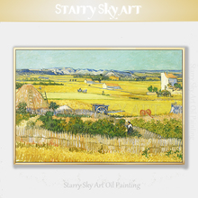 Professional Artist Hand-painted High Quality Harvest wheat field Oil Painting on Canvas Reproduce Van Gogh Field Oil Painting 2024 - buy cheap