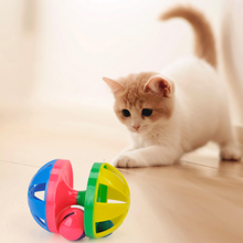 Bolas de gatos de juguete con cascabel de plástico para adiestramiento de gatos pequeños y bonitos juguetes para rascar mascotas suministros para mascotas 2024 - compra barato