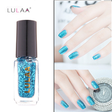 Lulaa 6ml Gorgeous 12-Color Nail Polish Metallic Sequins Semi-Permanent Colorful Gel Immersion Nail Polish 2024 - buy cheap