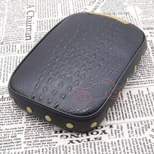 Motorcycle Rear Fender Rivet Crocodile PU Leather Style 8 Suction Cups Seat Cushion Solo Seat Cover Pillion Pad Seat for Harley 2024 - buy cheap