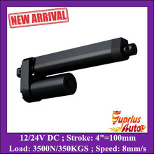 Heavy load 4"=100mm long stroke 3500N/350KGS heavy load 8mm/s speed 12V DC black linear actuator 2024 - buy cheap