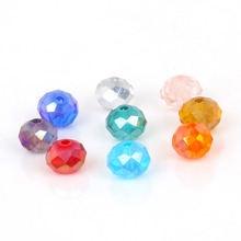 70pcs 8 mm Multi Color Rondelle Bicone Austria Crystal Beads Charm Glass Beads Loose Spacer Beads For DIY Jewelry Making 2024 - buy cheap