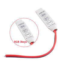 LED Strip RGB Controller Dimmer Switch DC 12V LED Single Color Mini 3Key Controller for SMD 5050 3528 5730 LED Strip Light 2024 - buy cheap