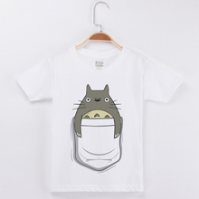 Camisetas de algodón con diseño divertido para niños y niñas, ropa de verano de manga corta, Totoro, color blanco 2024 - compra barato