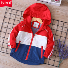 Iyeal casaco infantil de primavera e outono, jaqueta corta-vento para meninos ativo, roupas de bebê para altura 90-130cm 2024 - compre barato