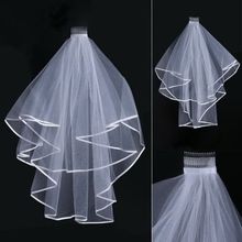 Wedding Veil White Ivory Bridal Two Layers First Holy Communion Comb Veils 2024 - buy cheap
