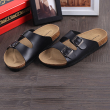 35-44 plus size unisex brand sandals women cork sandals double buckle slippers fashion women beach sandals platform shoes 2024 - buy cheap