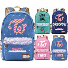 Twice Korean Star Band Bag Backpack Flower Point Floral Bag School Teenagers Student Book Travel Laptop Girl Boys Mochila 2024 - buy cheap