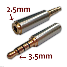 1PC High Quality 3.5mm Male To 2.5mm Female Stereo Earphone Headphone MIC Audio Jack Plug Adapter Converter Connector 2024 - buy cheap
