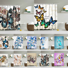 Bathroom Curtains Animals Butterfly Print Waterproof Bath Screens Home Decoration Shower Curtain with 12 Hooks 2024 - buy cheap