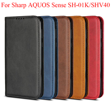 For Sharp AQUOS Sense SH-01K SHV40 PU Leather Magnetic Case Calf Grain Wallet cases with Card Slots Anti-Knock Cover Shell coque 2024 - buy cheap