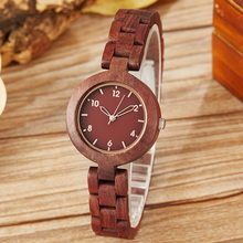 Reloj de madera de diseño Simple para mujer, pulsera pequeña con caja de madera Natural, reloj de pulsera de cuarzo minimalista femenino 2024 - compra barato