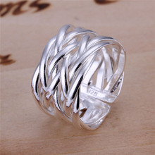 Fashion Silver color ring opening braid classic charm jewelry  top quality factory wholesale cheap 2024 - buy cheap
