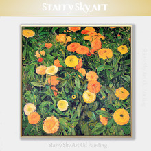 Pintura a óleo de flor em tela de alta qualidade, pintada à mão, artista presente, pintura a óleo em tela 2024 - compre barato