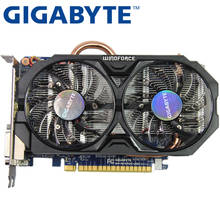 Видеокарта GIGABYTE, оригинал, GTX 750 Ti 2 Гб 128 бит GDDR5, графические карты для nVIDIA Geforce GTX 750Ti Hdmi Dvi, б/у, VGA карты 2024 - купить недорого