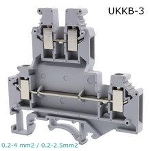 Conector rápido de cablagem com trilho fonex, conector de terminais de parafuso de camada dupla fina modular ukko 3 com 10 peças 2024 - compre barato