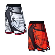 Men Basketball Shorts Cartoon Image 3D Prints Above Knee Pockets Waist Ribbon Quick Dry Breathable Anime Nijigenn Plus Size 3XL 2024 - buy cheap