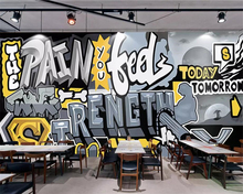 Beibehang-papel tapiz personalizado retro pintado a mano, grafiti industrial, gimnasio, club, herramientas, TV, fondo, murales de pared, papel tapiz 3d 2024 - compra barato