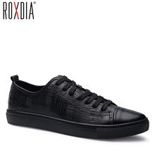 ROXDIA-zapatos informales de piel auténtica para hombre, mocasines planos, cómodos, talla grande 39-48, para primavera y otoño, RXM041 2024 - compra barato