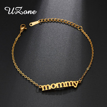 UZone Stainless Steel Mommy Letter Adjustable Bracelets for Women Mama Mother's Day Family Bracelet Jewelry 2024 - buy cheap